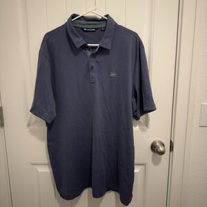 Travis‎ Mathew Men's Blue Polo Front Logo Size XXL